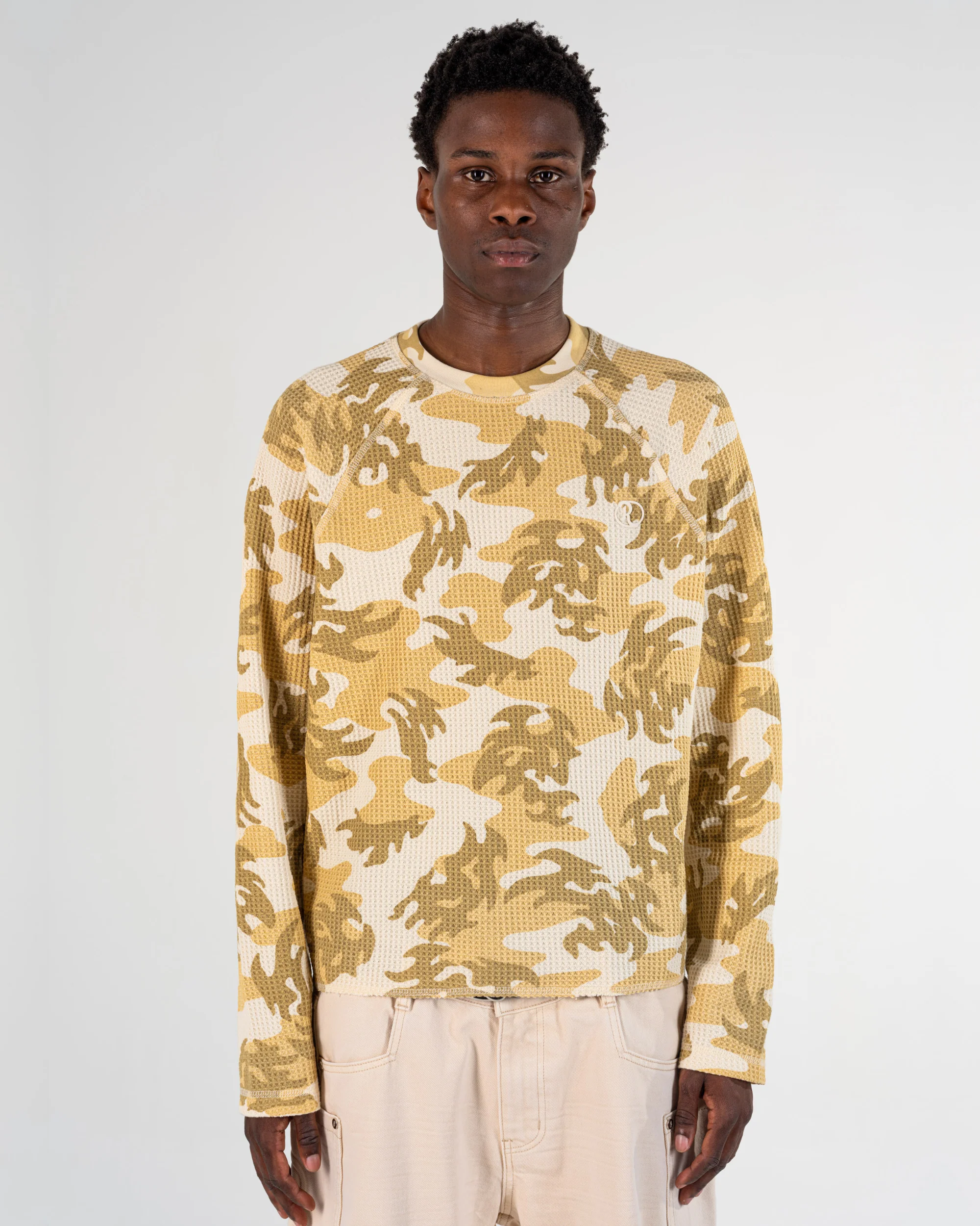 LONGSLEEVE WAFFLE CAMO [ORANGE]