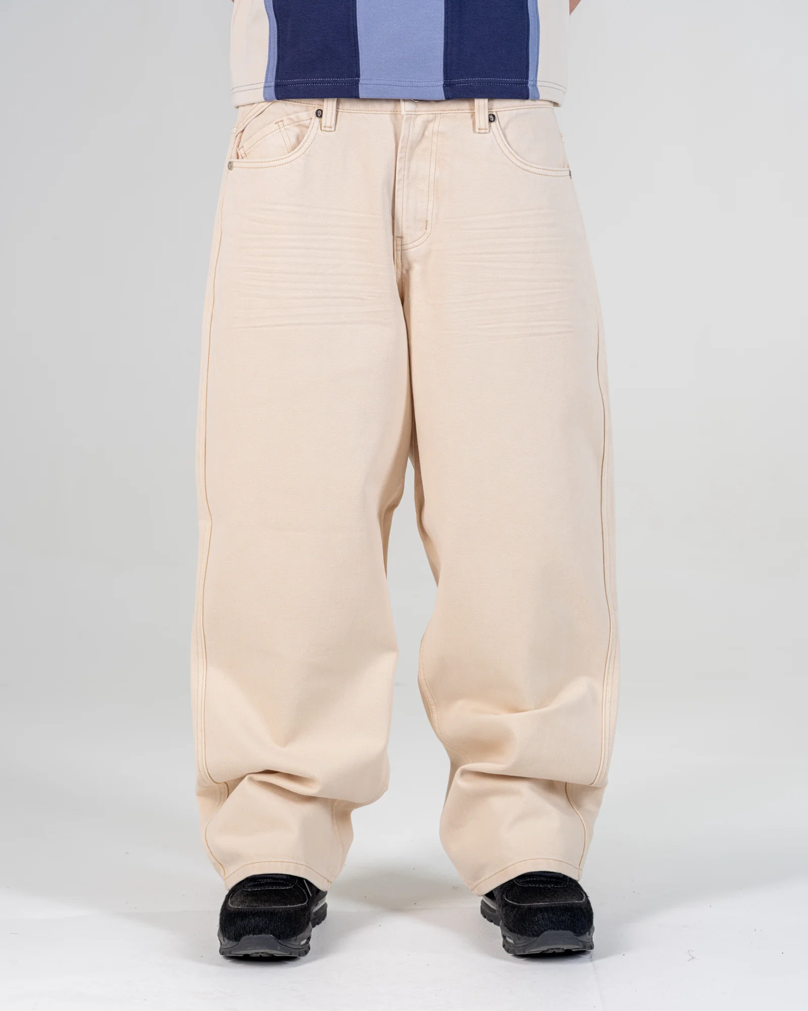 BAGGY FIT JEANS [BEIGE]