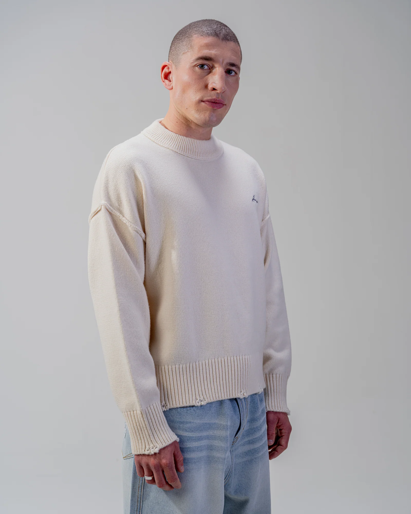 KNIT SWEATER [BEIGE]