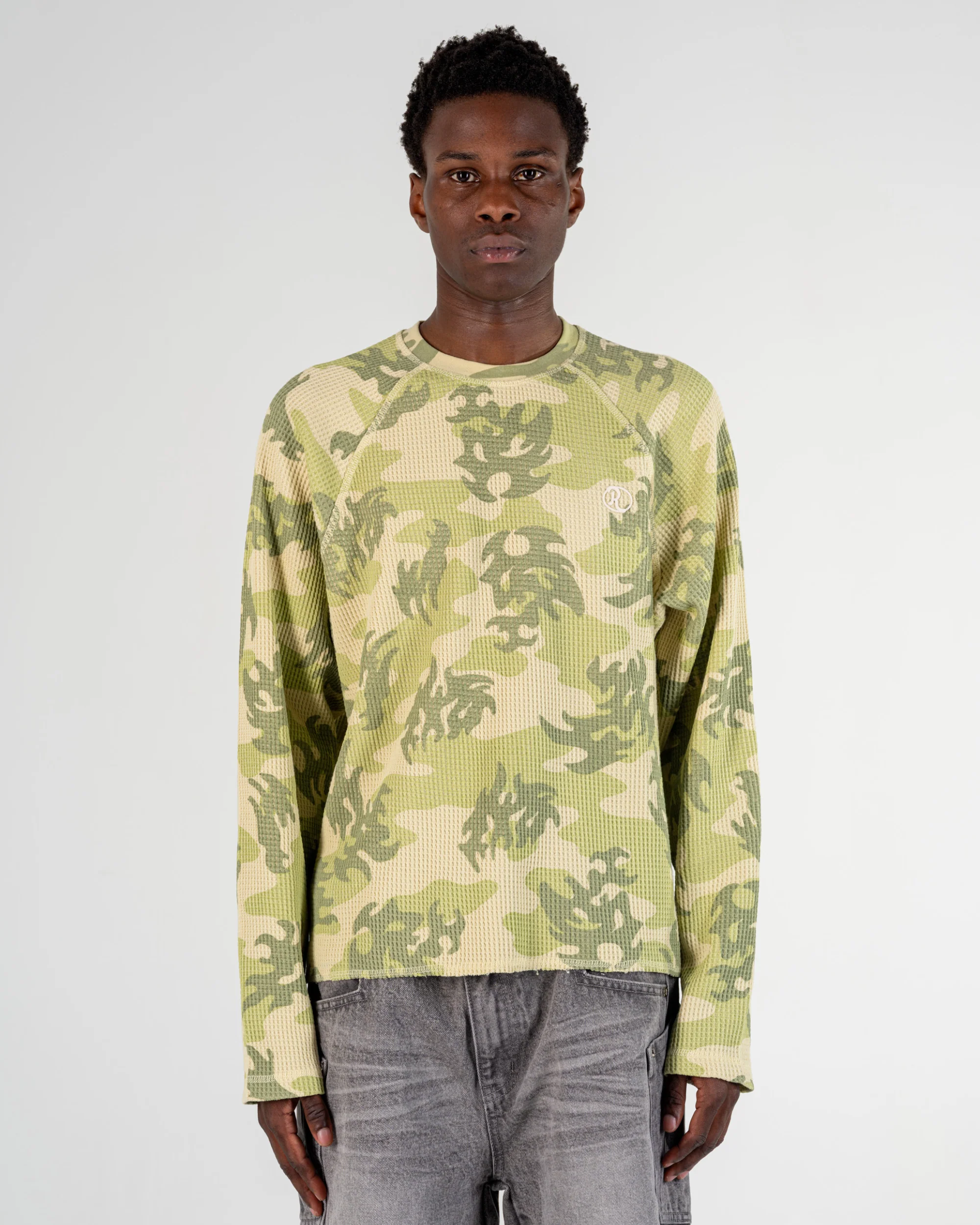 LONGSLEEVE WAFFLE CAMO [GREEN]