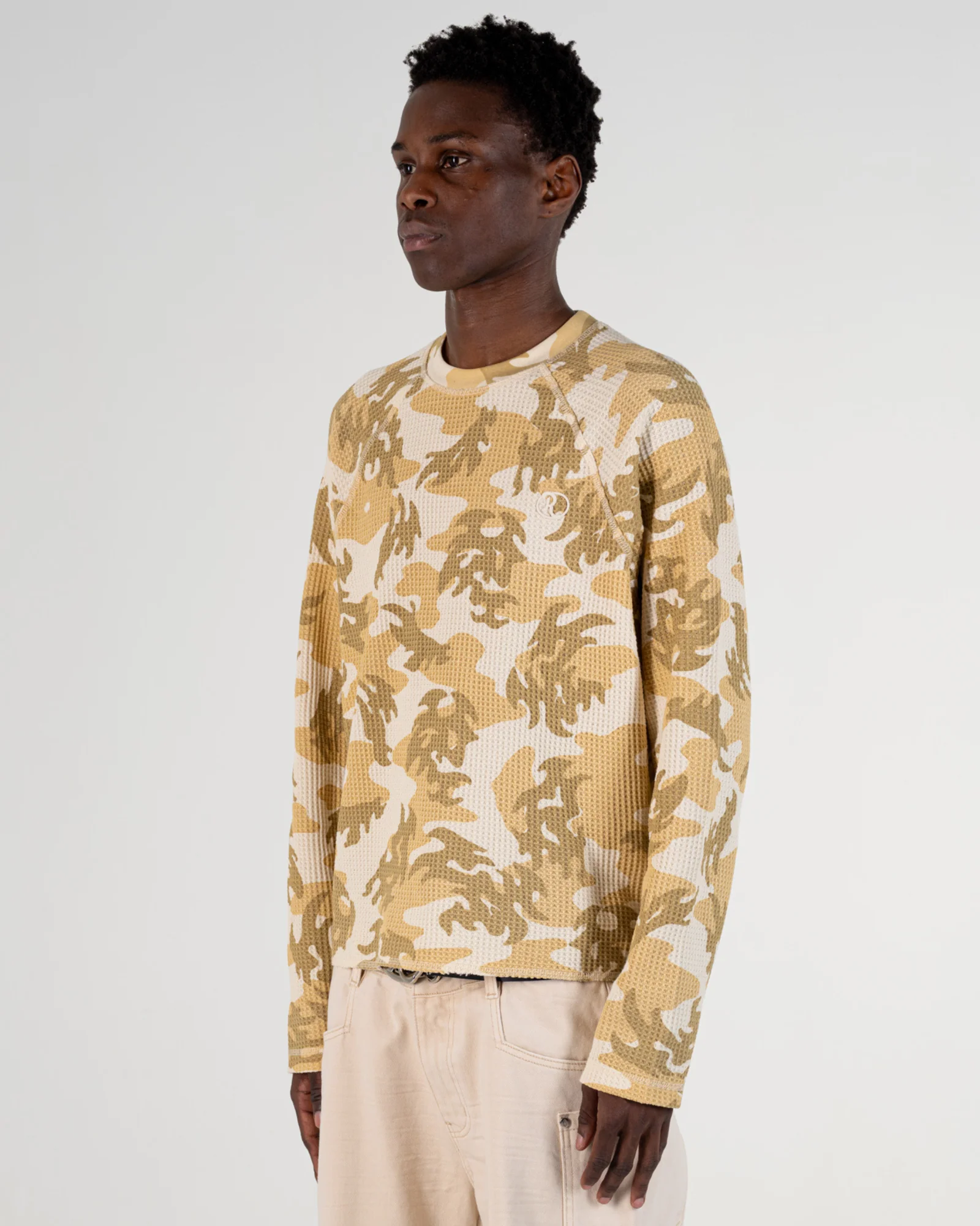 LONGSLEEVE WAFFLE CAMO [ORANGE]