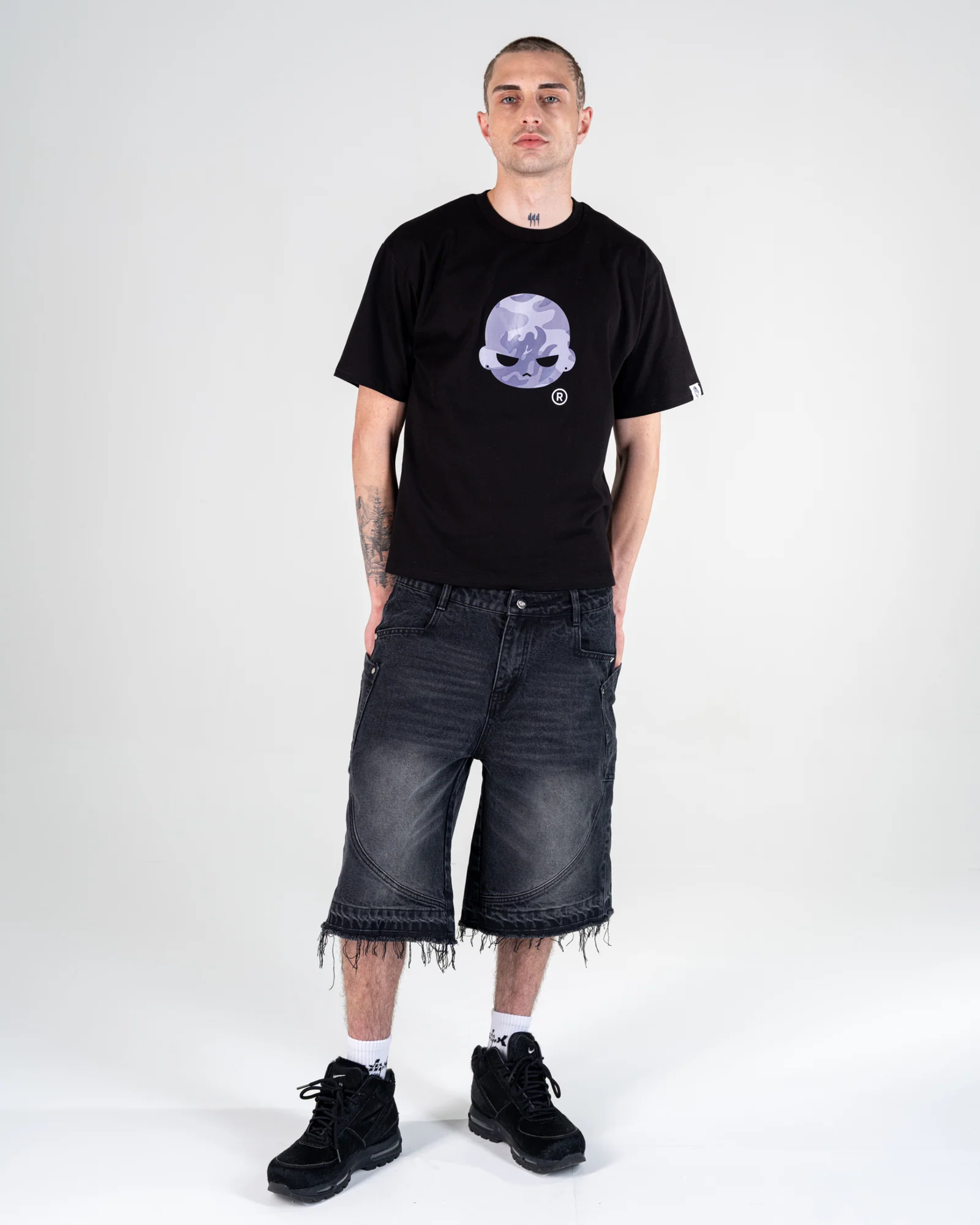HEAD CAMO TEE [GREY]