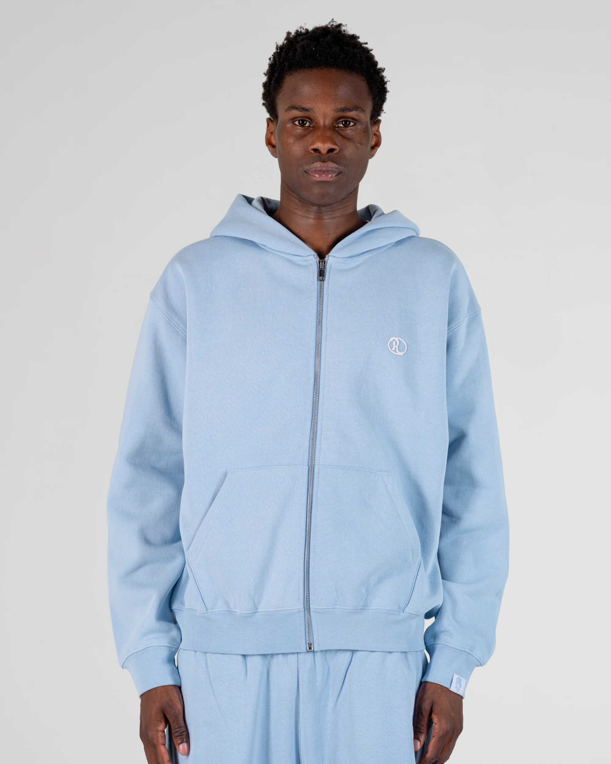 ZIP UP HOODIE [BABY BLUE]