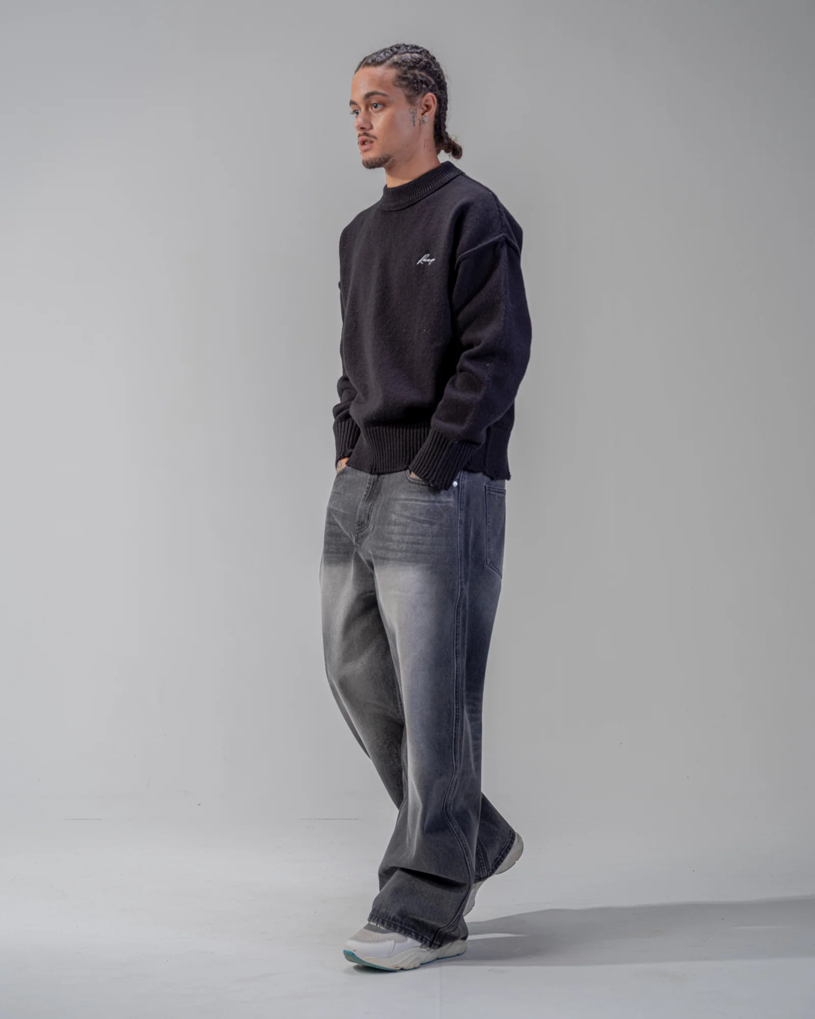 BAGGY FIT JEANS [BLACK]