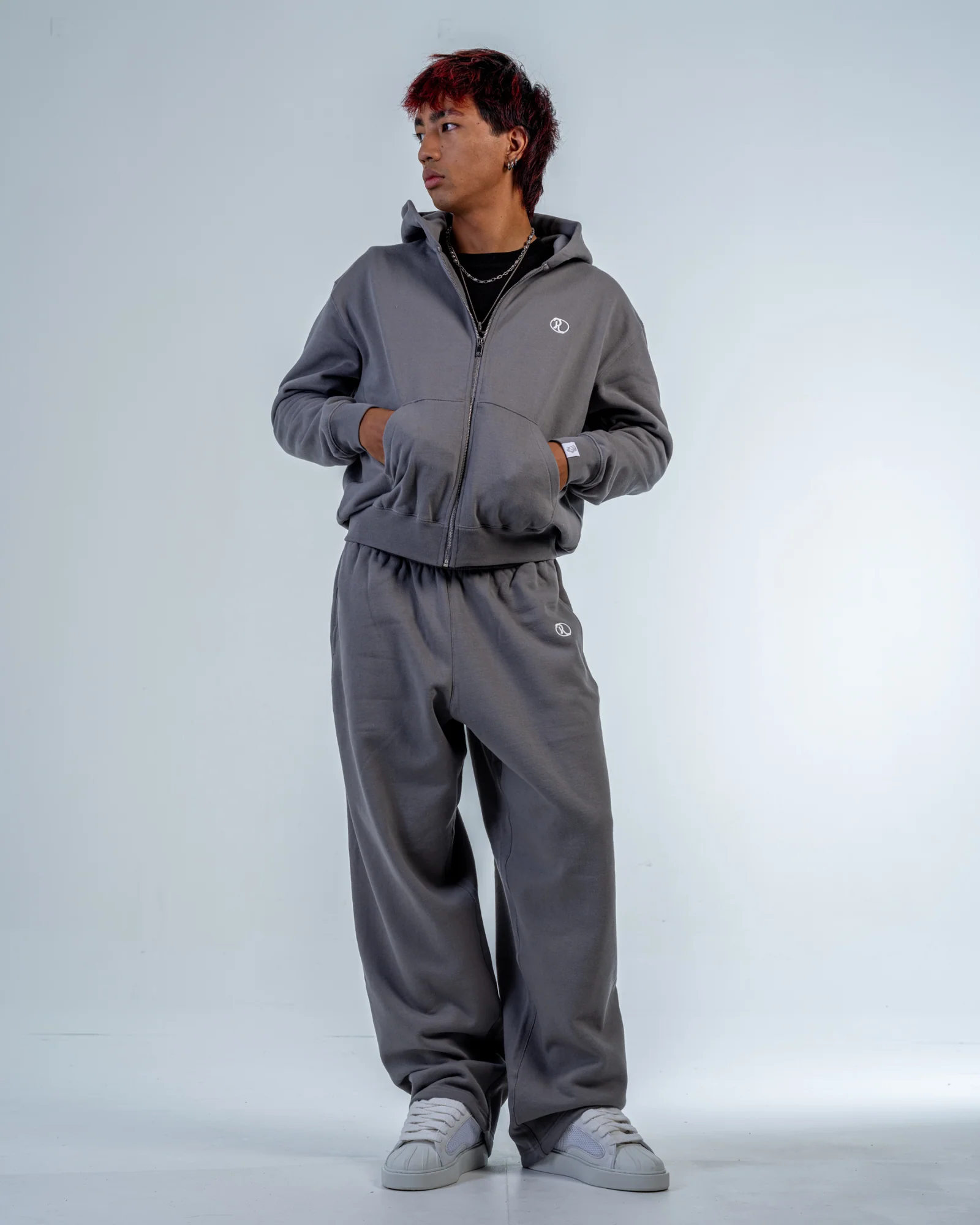 BAGGY JOGGERS PANTS [STONE GREY]