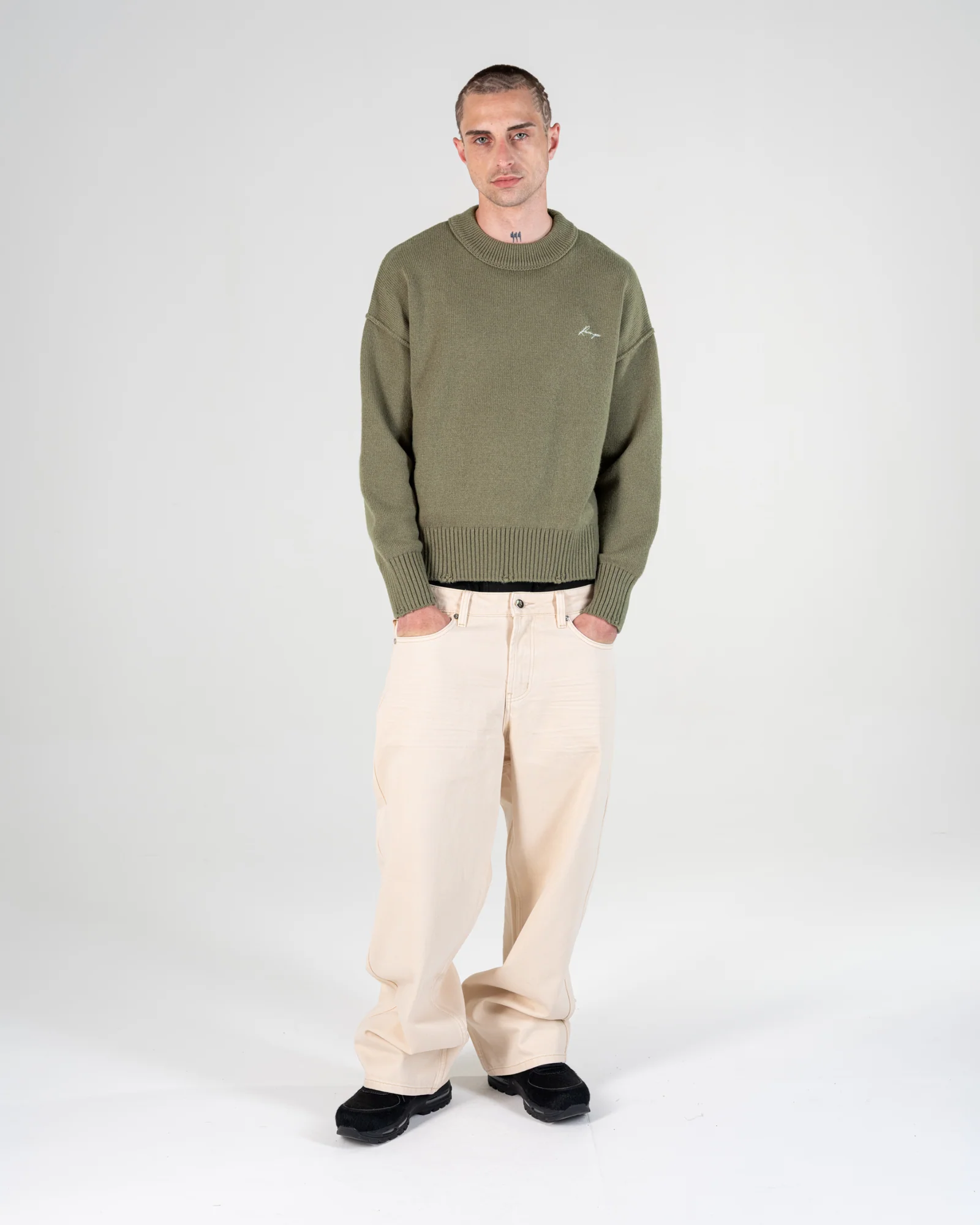 KNIT SWEATER [OLIVE]