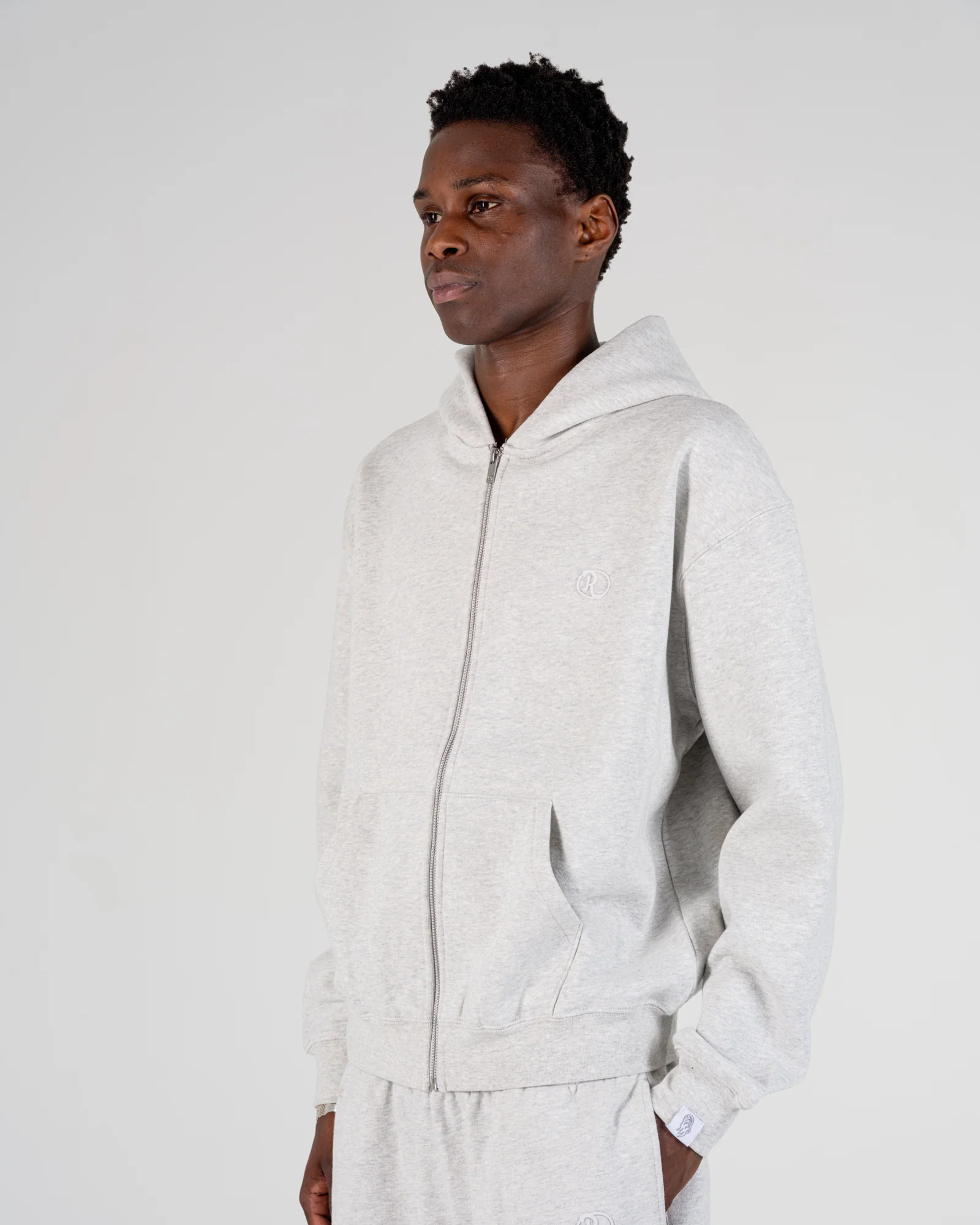 ZIP UP HOODIE [GREY]