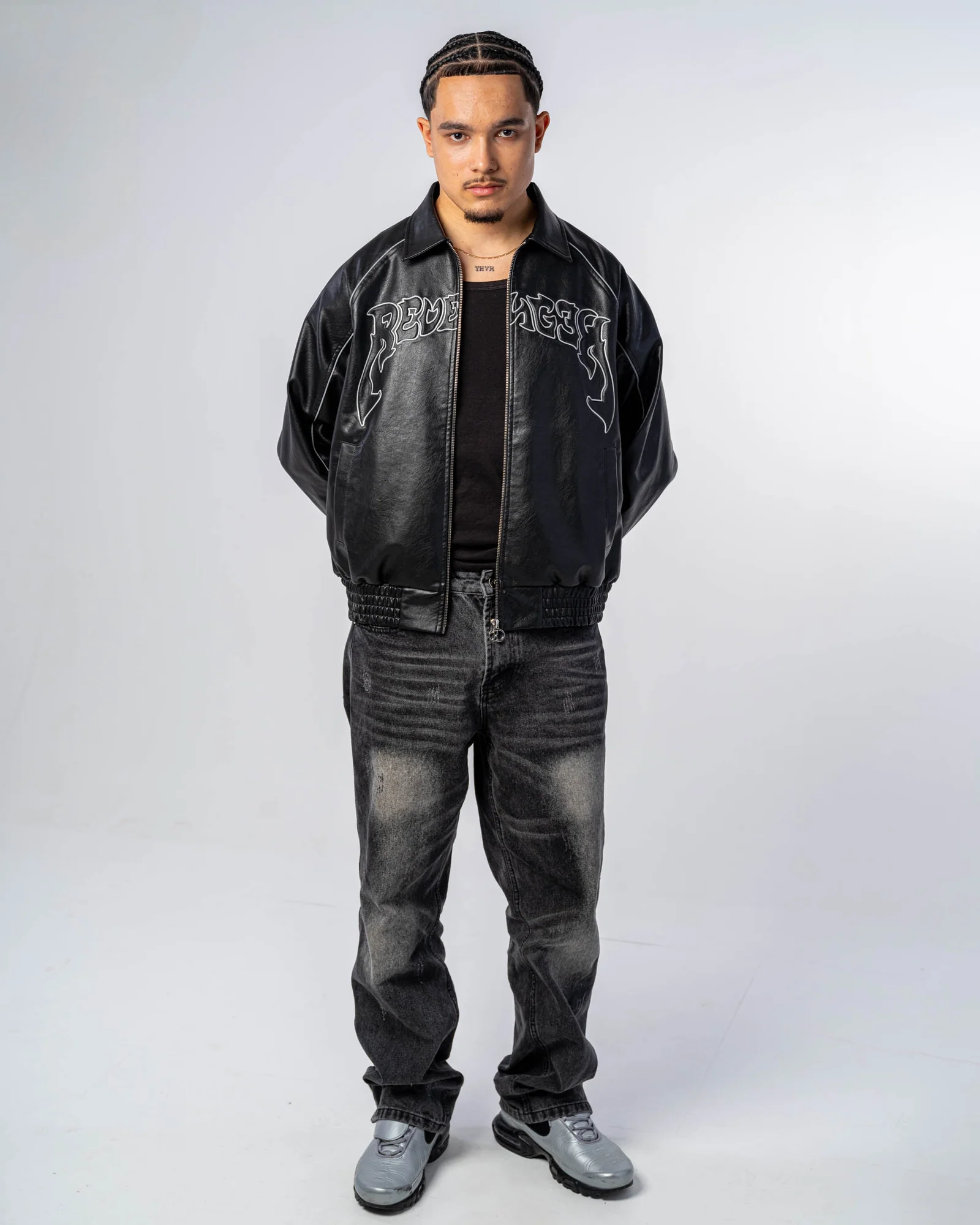 FAUX-LEATHER JACKET [REFLECTIVE]