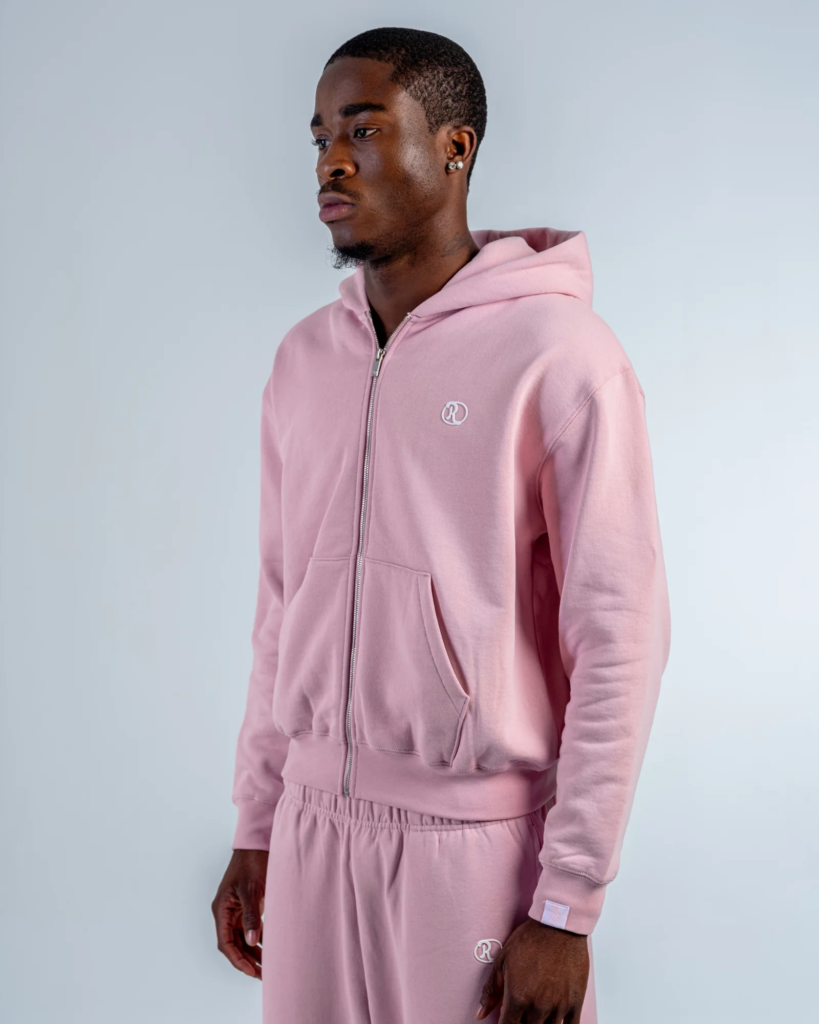 ZIP UP HOODIE [BABY PINK]