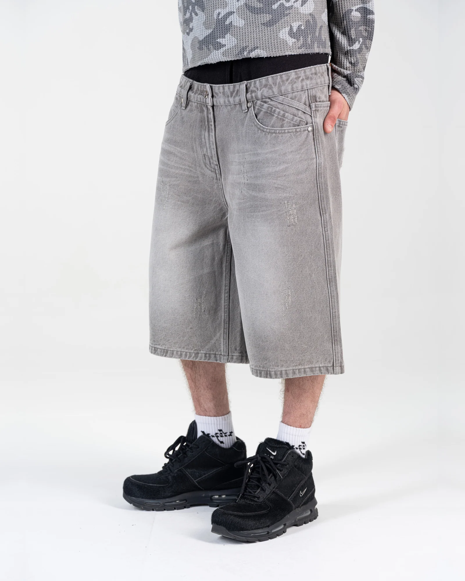 BAGGY JORTS [GREY]
