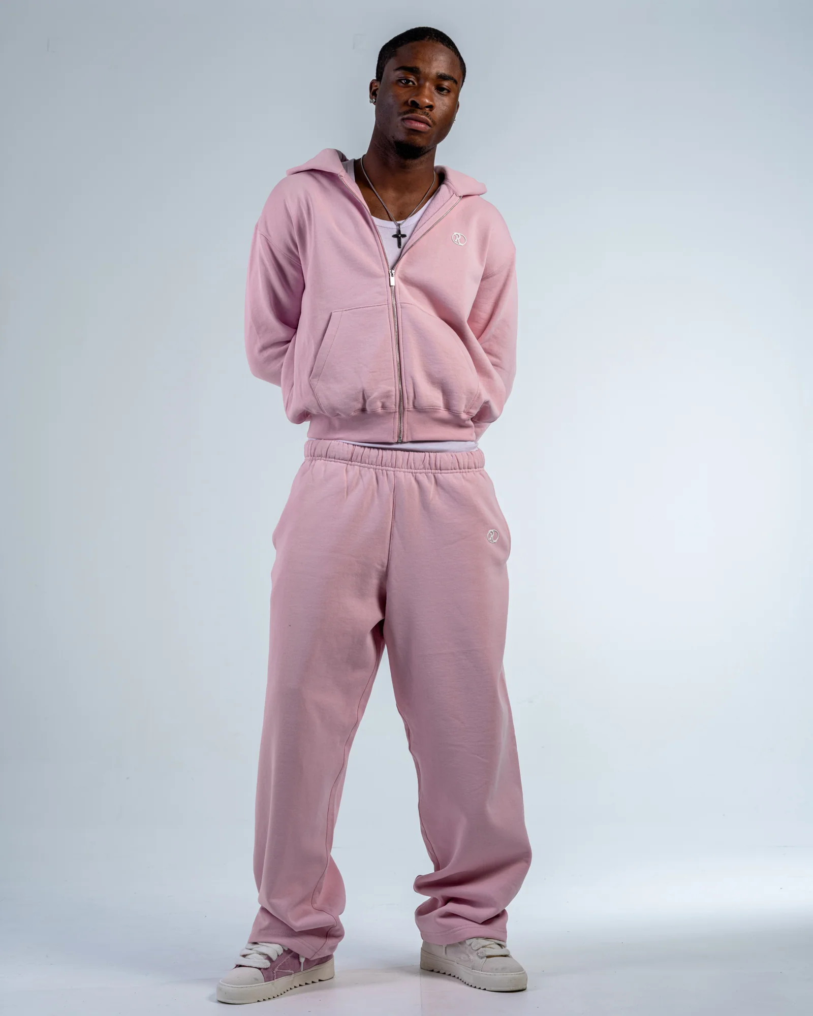 ZIP UP HOODIE [BABY PINK]