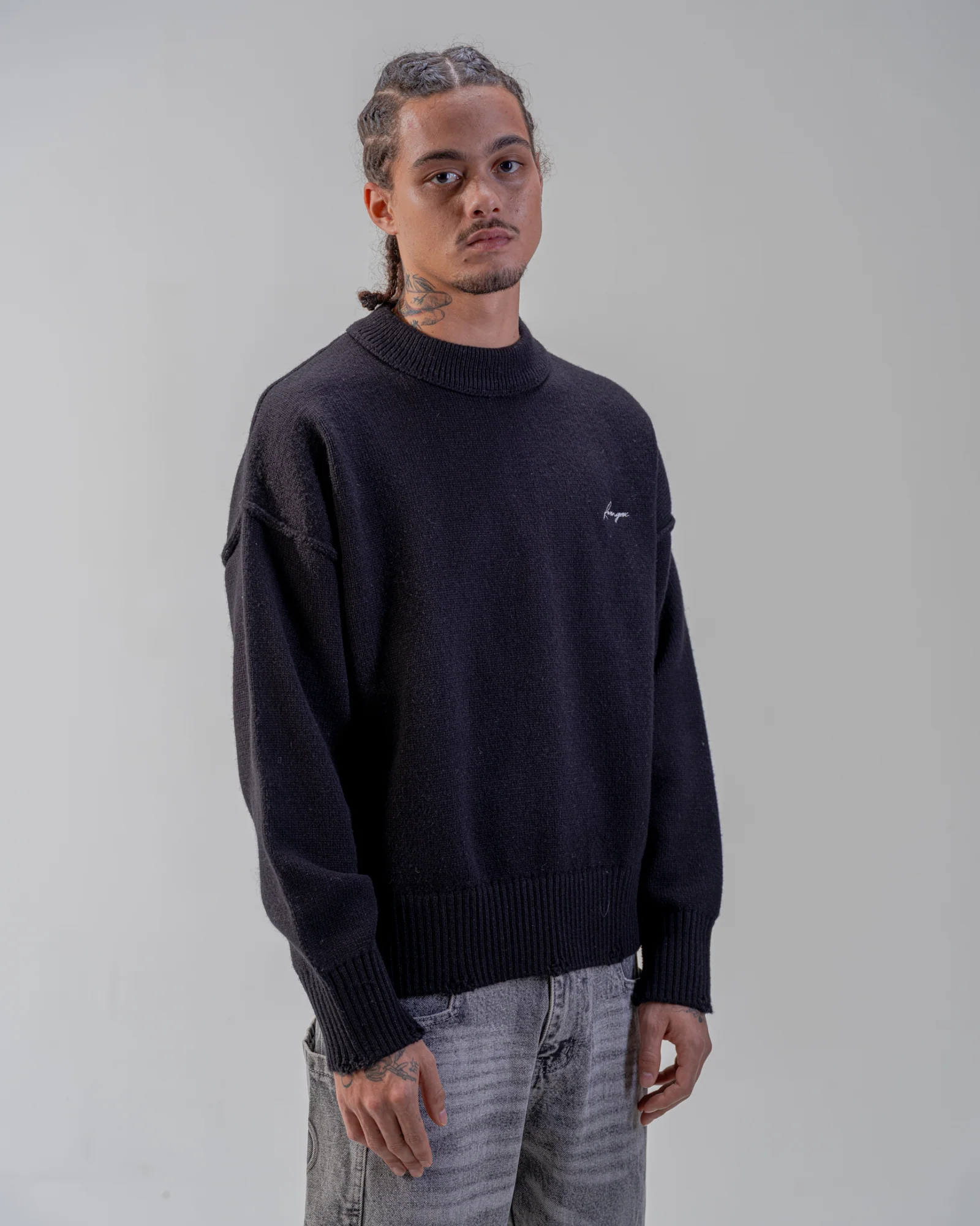 KNIT SWEATER [BLACK]