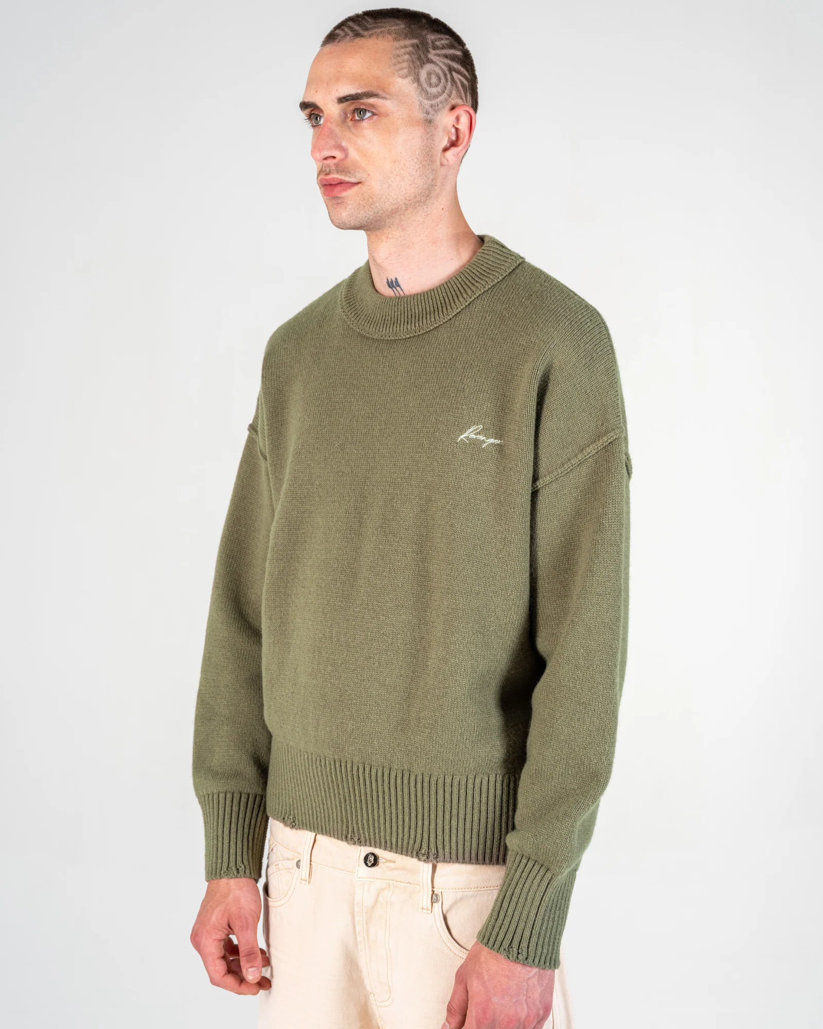 KNIT SWEATER [OLIVE]