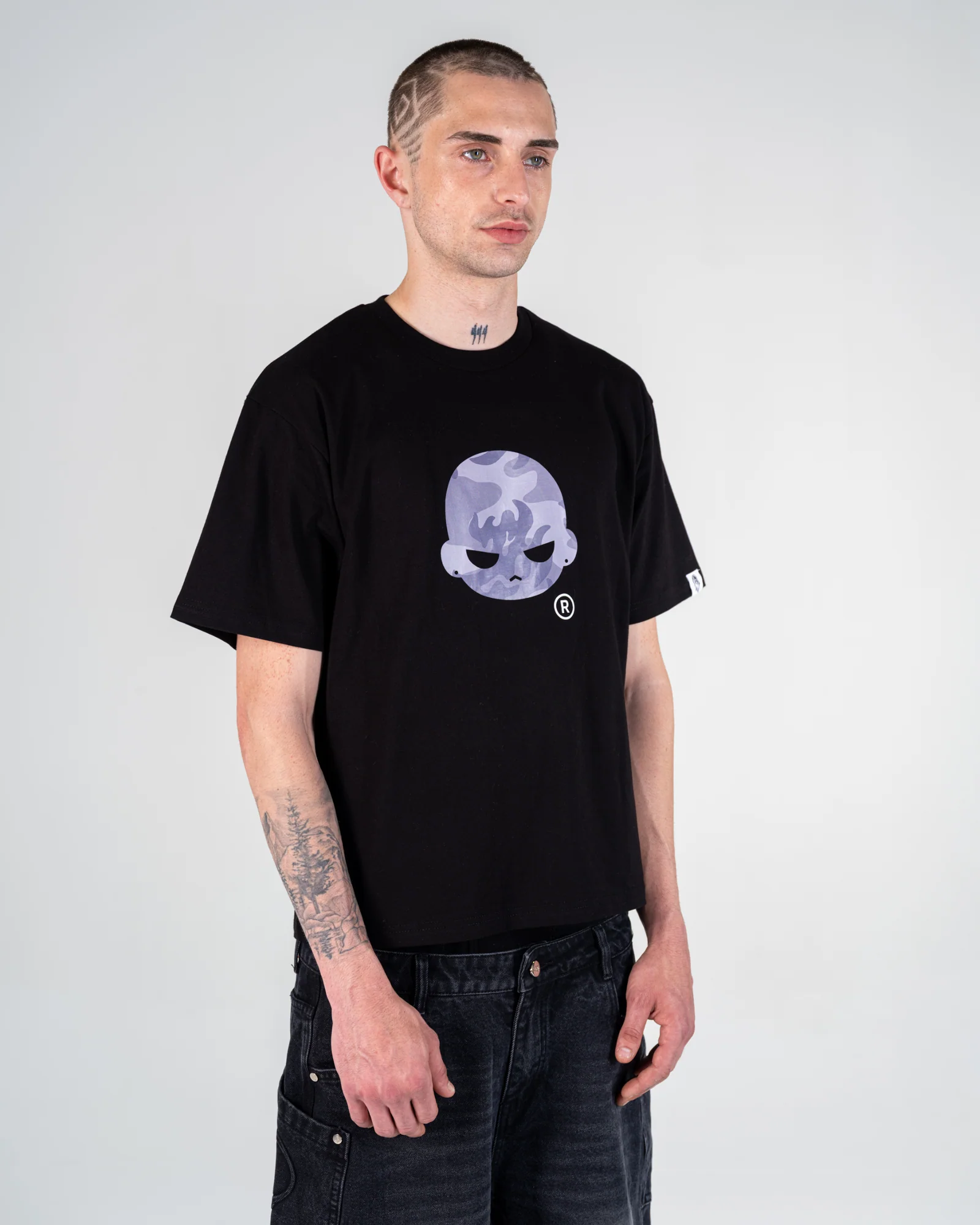 HEAD CAMO TEE [GREY]