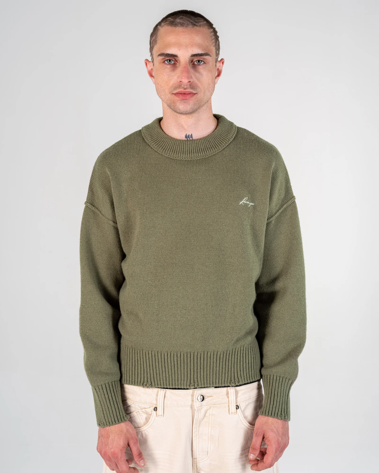KNIT SWEATER [OLIVE]