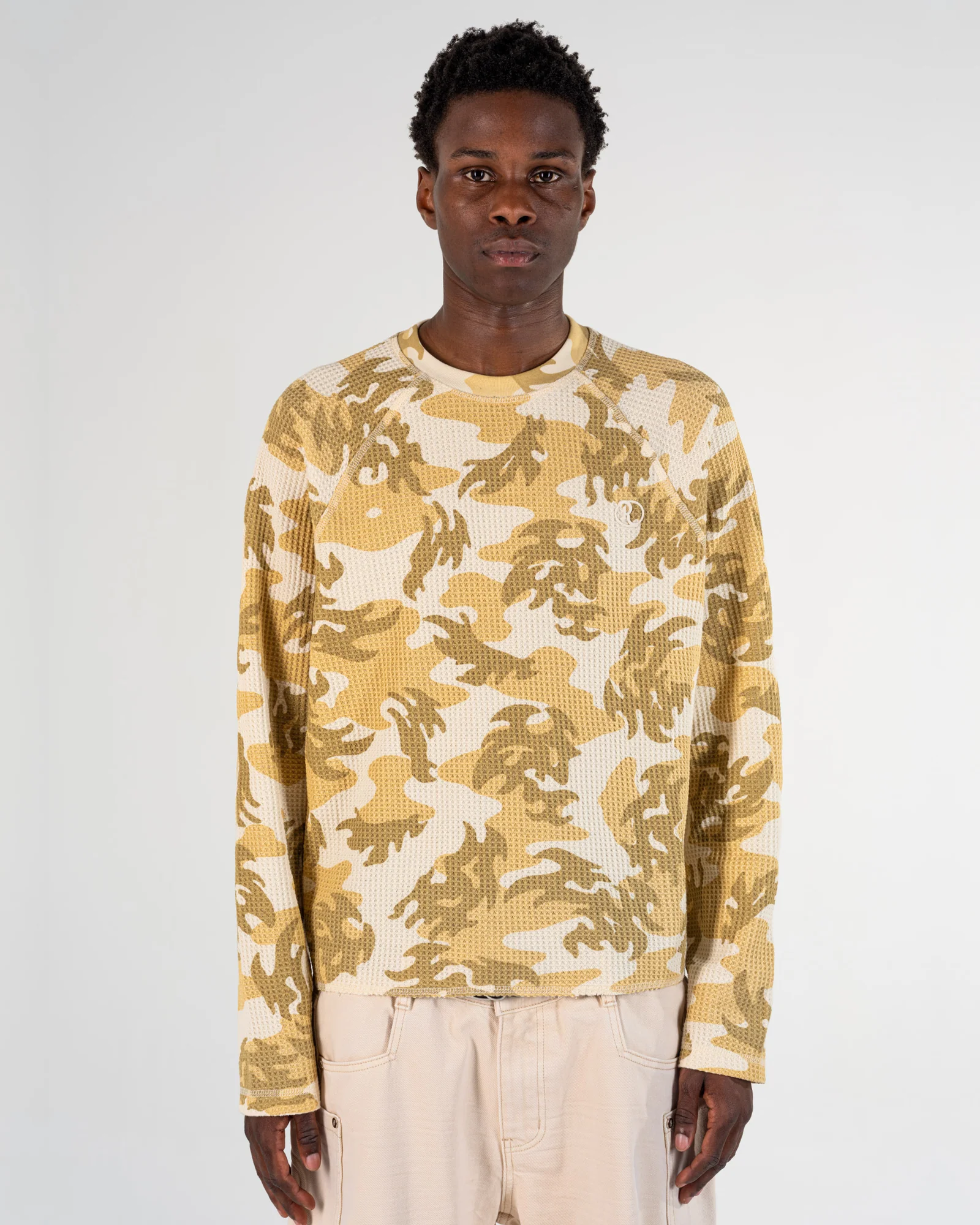 LONGSLEEVE WAFFLE CAMO [ORANGE]