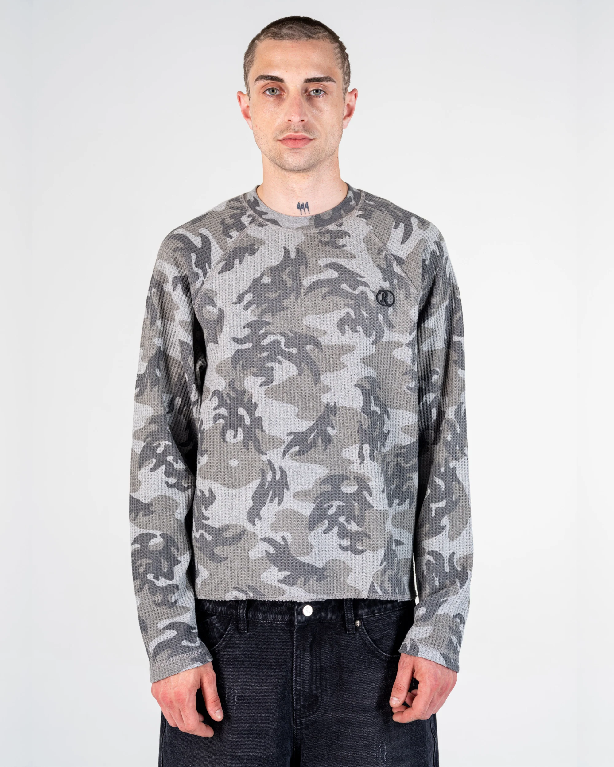 LONGSLEEVE WAFFLE CAMO [GREY]