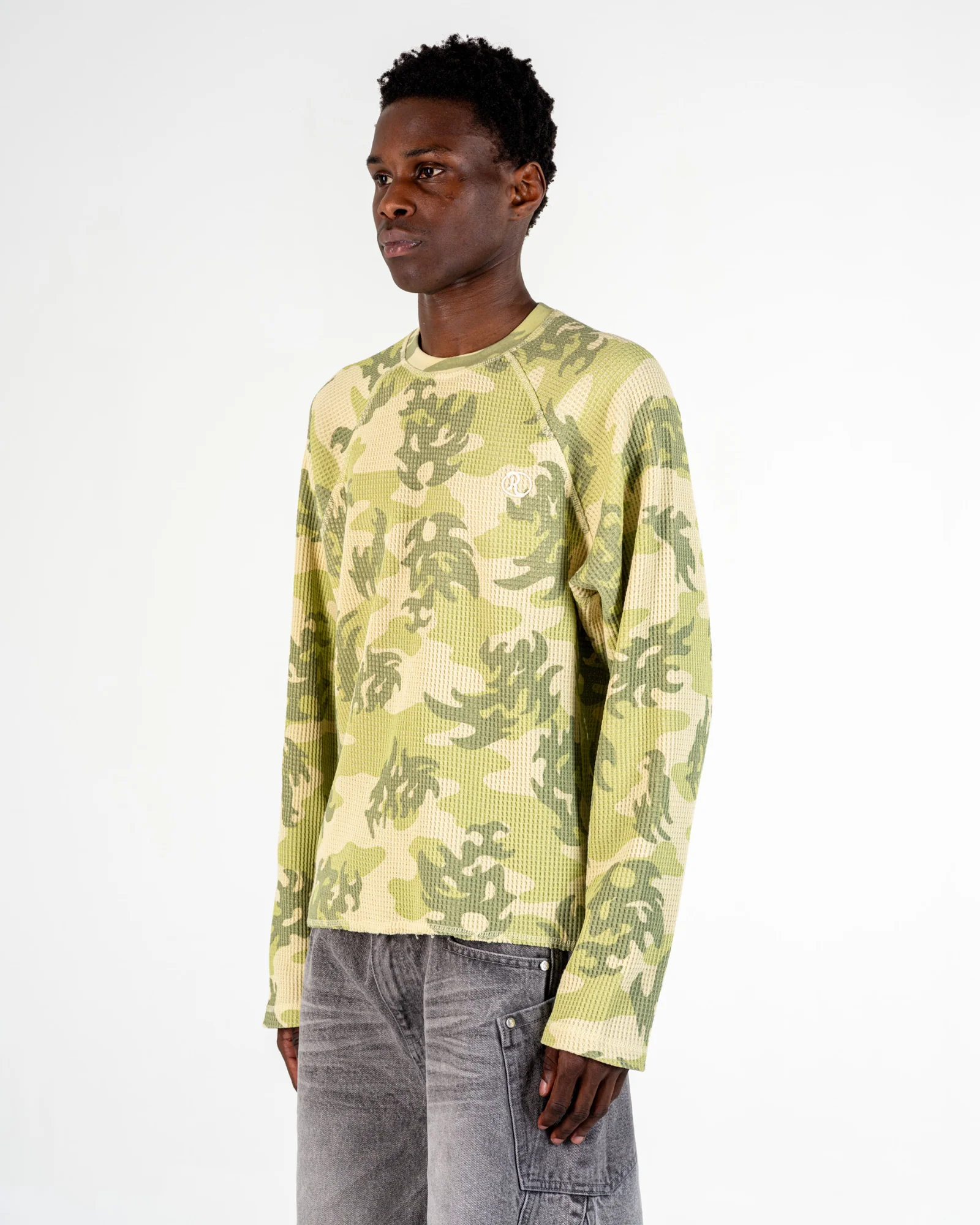 LONGSLEEVE WAFFLE CAMO [GREEN]