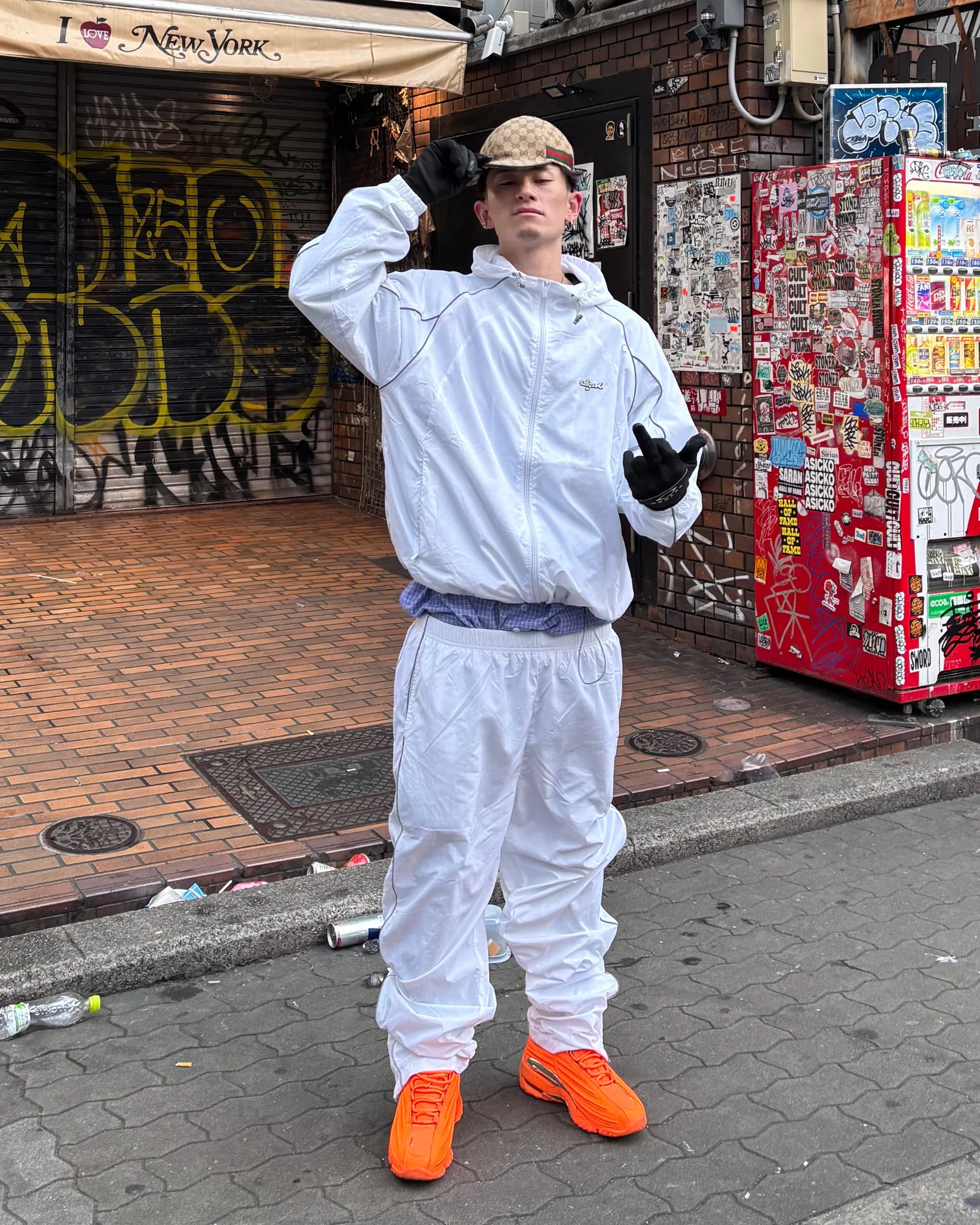 NYLON JACKET + PANTS OUTFIT