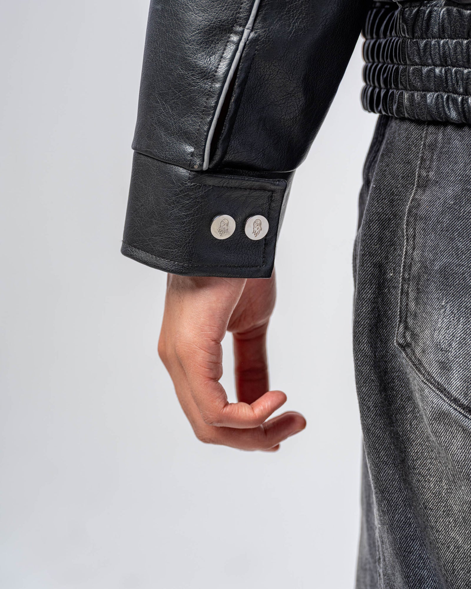 FAUX-LEATHER JACKET [REFLECTIVE]