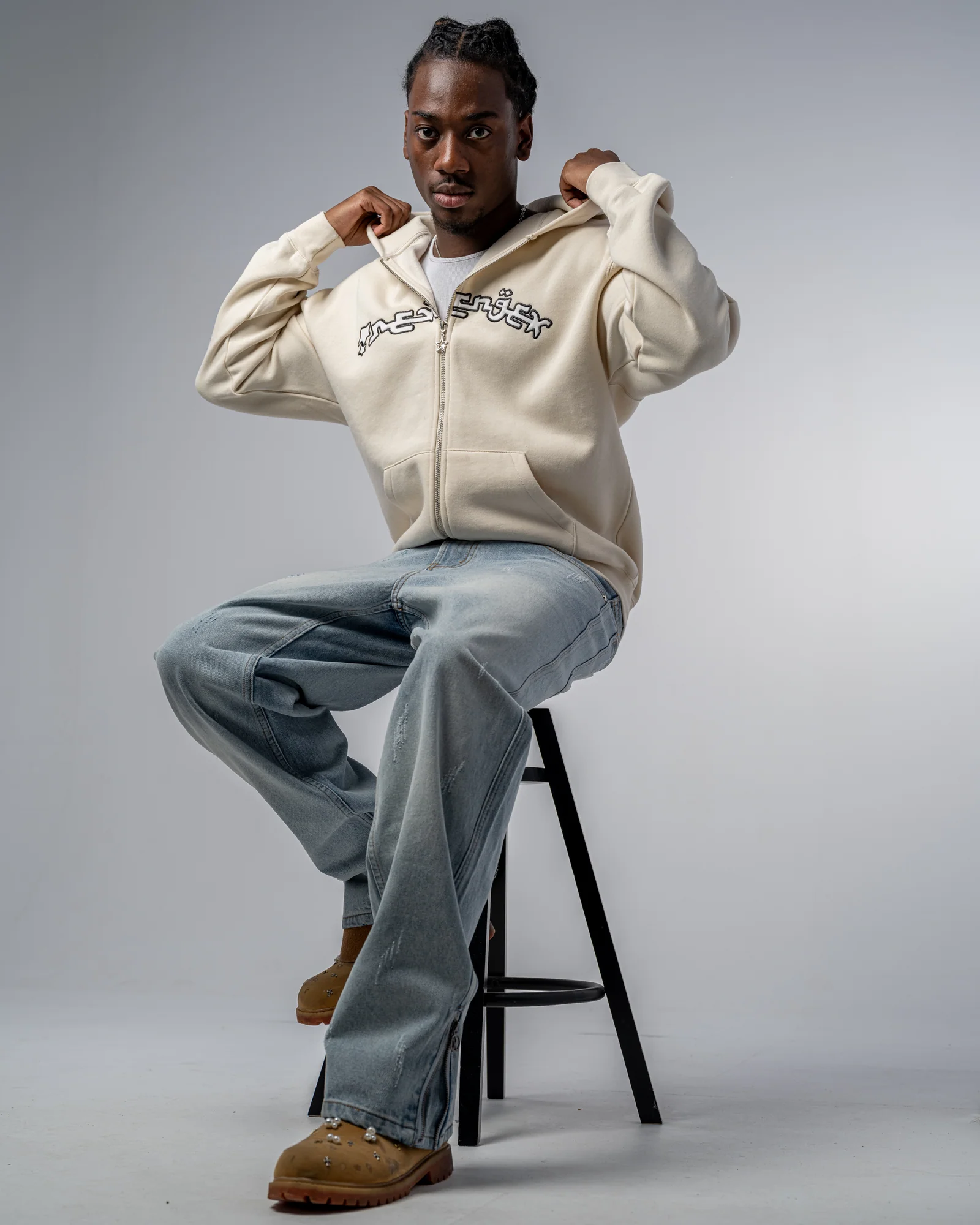 'RVXSTUDIO' ZIP UP [BEIGE]