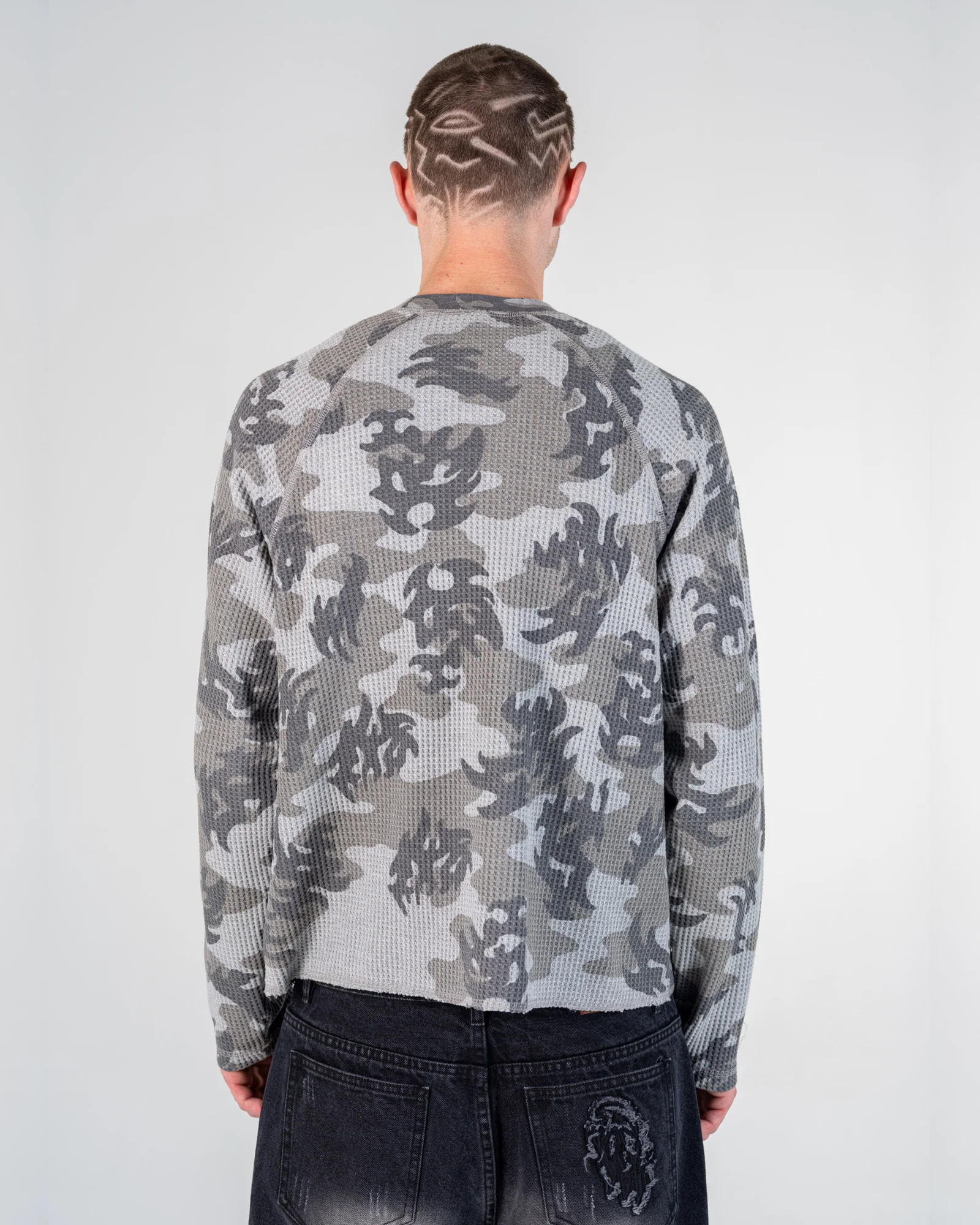 LONGSLEEVE WAFFLE CAMO [GREY]