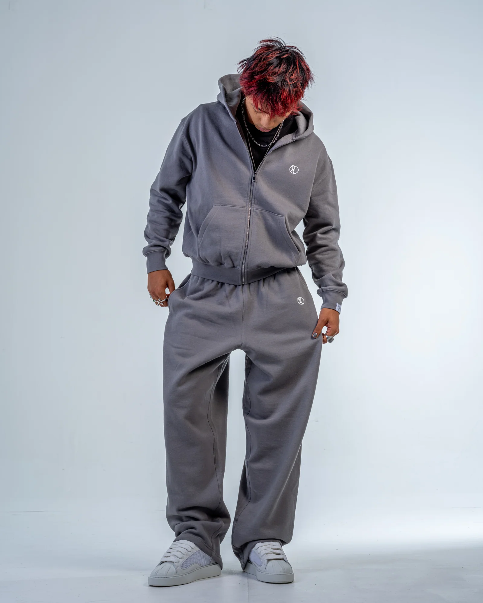 BAGGY JOGGERS PANTS [STONE GREY]