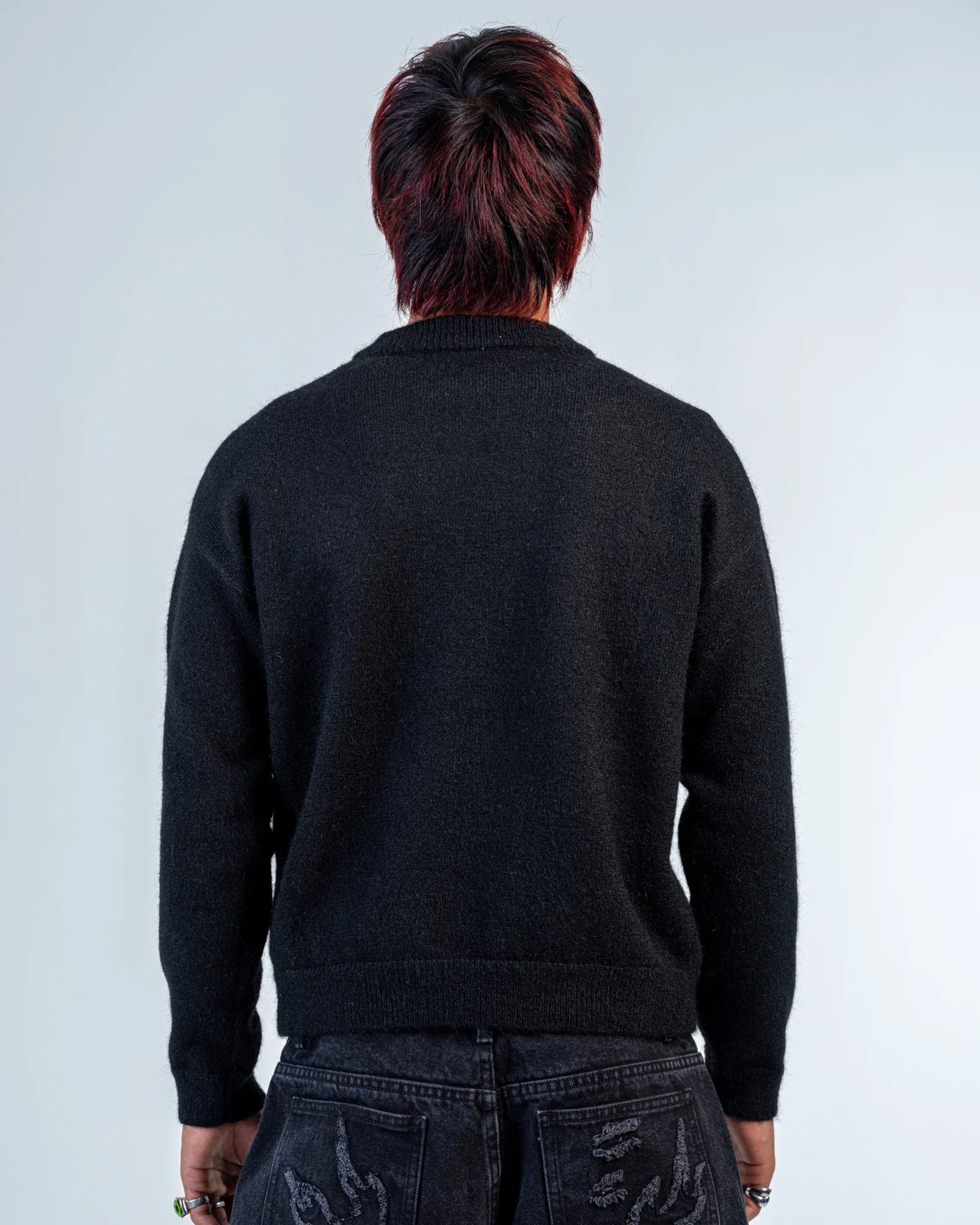 MOHAIR RHINESTONE LOGO [BLACK]