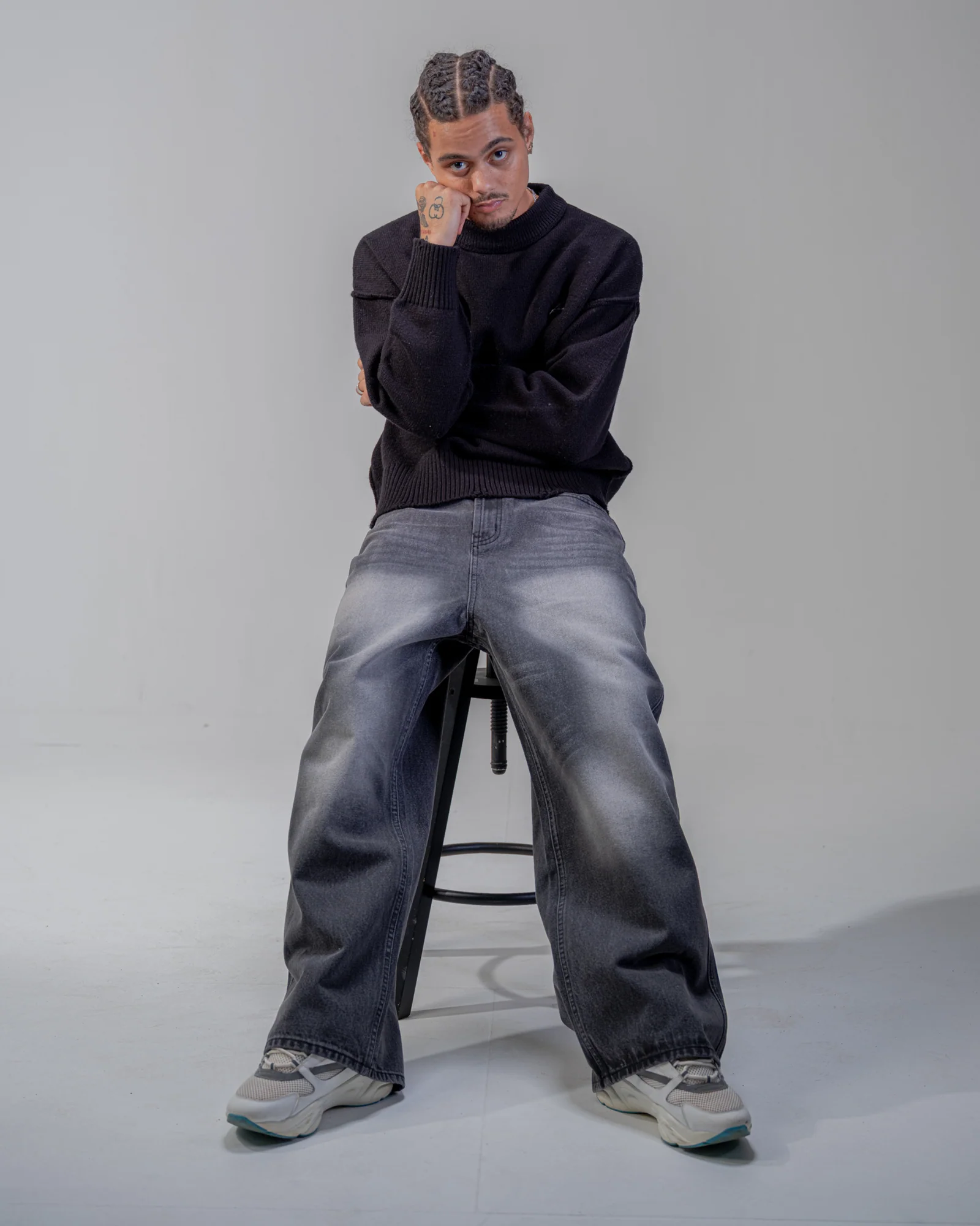 BAGGY FIT JEANS [BLACK]