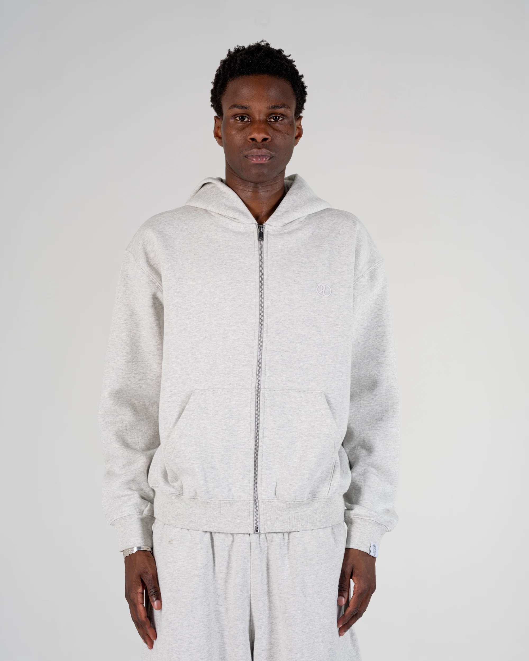 ZIP UP HOODIE [GREY]